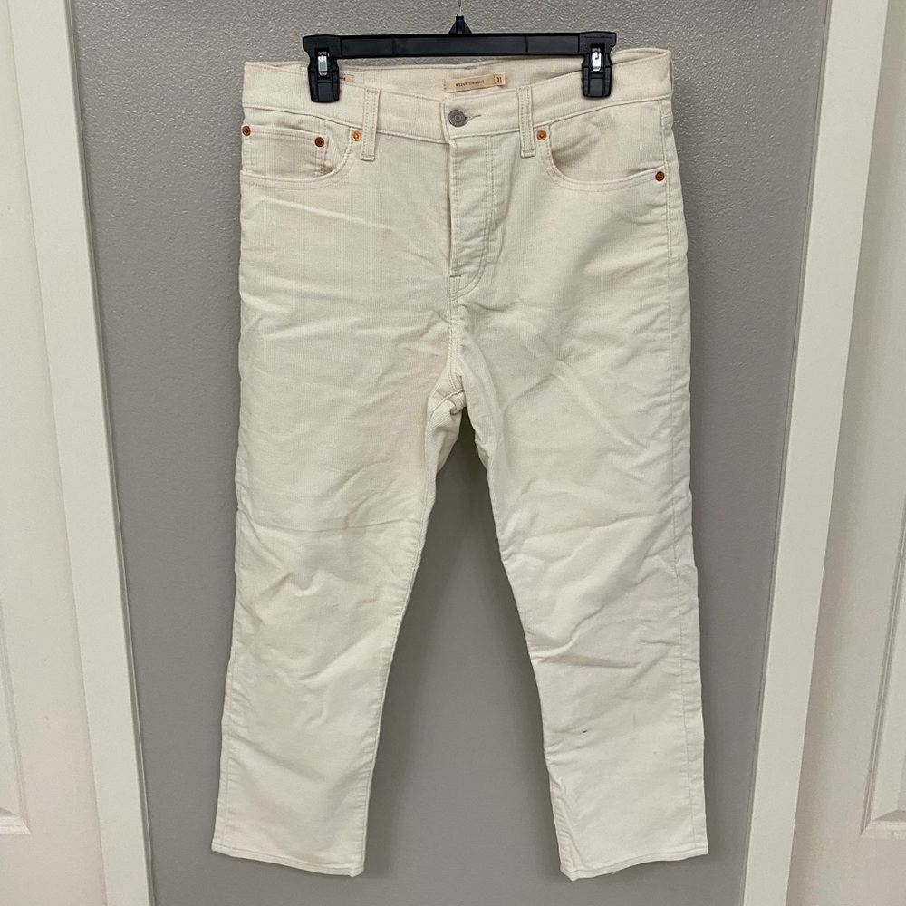 Levi’s Wedgie Fit Off White Corduroy Jeans